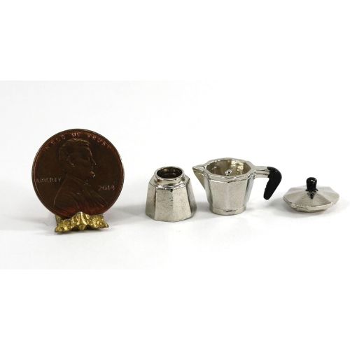  Dollhouse Miniature Espresso Coffee Pot