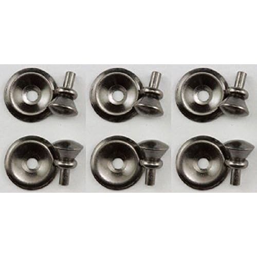  Dollhouse Miniature Traditional Round Door Knobs in Pewter Finish by Handley House