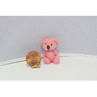 Dollhouse Miniature Pretty in Pink Jointed Teddy Bear