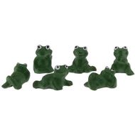 Dollhouse Miniature Set of 6 Delightful Frogs by International Miniatures