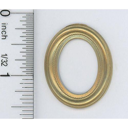  Dollhouse Miniature 1:12 Scale Small Oval Gold Picture Frame