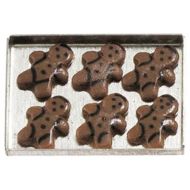 Dollhouse Miniature 1:12 Gingerbread Cookies on a Baking Sheet