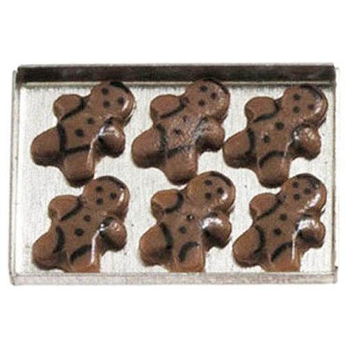  Dollhouse Miniature 1:12 Gingerbread Cookies on a Baking Sheet