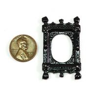 Dollhouse Miniature Gothic Look Ornate Black Picture Frame