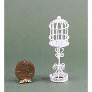 Dollhouse Miniature 1:24 Bird Cage?in White Wire
