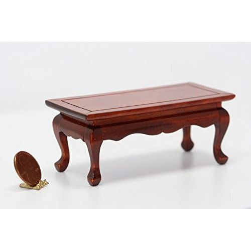  Dollhouse Miniature Coffee Table in Cherry Stained Wood