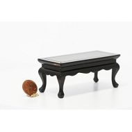 Dollhouse Miniature Coffee Table in Black Painted Wood