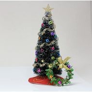 Dollhouse Miniature 1:12 Scale Christmas Tree and Wreath Set