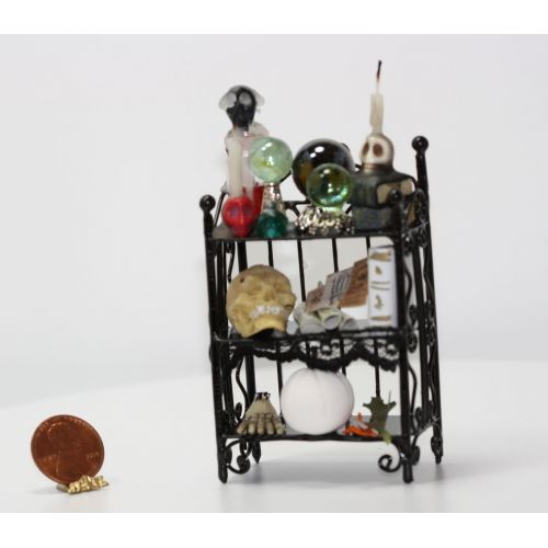  Dollhouse Miniature Sorcerers Filled Wall Shelf for Halloween