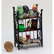 Dollhouse Miniature Halloween Sorcerers or Witches Filled Artisan Wall Shelf