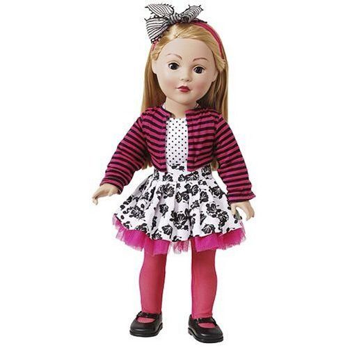  Dollie & Me / Blonde 18 Doll in Floral Skirt with Bow Headband