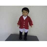 DolloffsDesigns Red and White Equestrian Outfit designed to fit 18 dolls such as American Girl and Logan