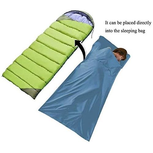  Dolloly Sleeping Bags Liners for Adult Travel Sheet Sleep Sack Lightweight Dirt-Proof Compact Blankets Warm Camping Liner for Hostels Planes Trains Backpacking Hiking Outdoor Picnic