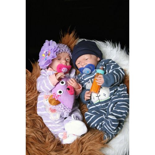  Doll-p Reborn Adorable Babies Girl and Boy Anatomically Correct Doll Berenguer Realistic 17 inches Real Soft...