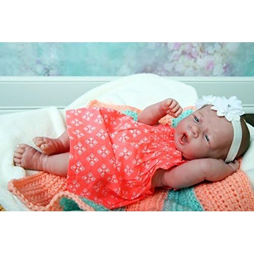  Doll-p Cute Baby Girl Blond Realistic Berenguer 17 inches Anatomically Correct Real Alive Baby Washable Doll Soft Vinyl with Accessories