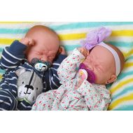 Doll-p Reborn Baby Crying Twins Boy and Girl Preemie with Beautiful Accessories Anatomically Correct...