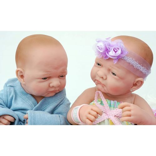  Doll-p Reborn Babies Twins Dolls Berenguer Newborn Soft Vinyl Newborn 17” inches Realistic Cute Gift for...