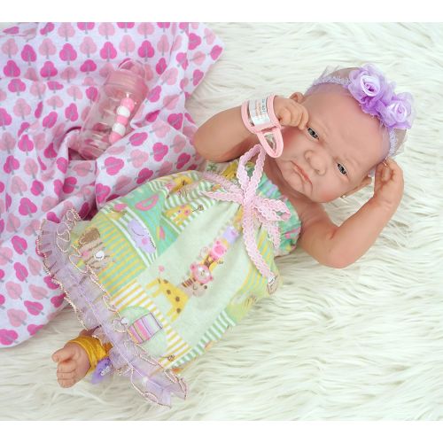  Doll-p doll-p Cute Baby Dolls Reborn Berenguer Preemie Soft Vinyl Newborn 17” inches Realistic for Children party