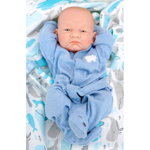  Doll-p Handsome Cute Baby Doll So Realistic with Blue Eyes Reborn Boy Anatomically Correct Washable...