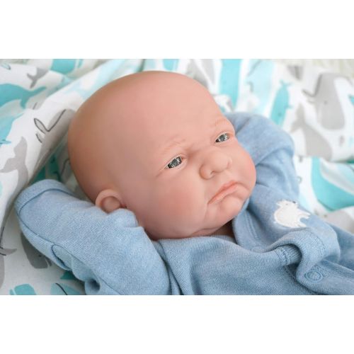  Doll-p Handsome Cute Baby Doll So Realistic with Blue Eyes Reborn Boy Anatomically Correct Washable...