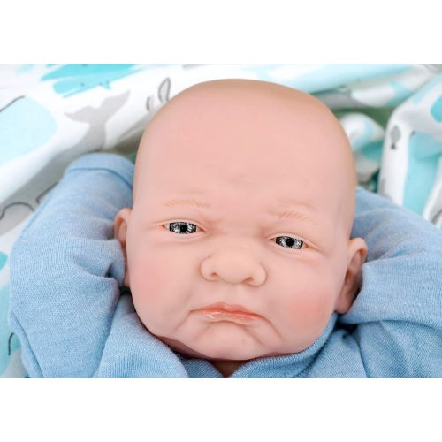  Doll-p Handsome Cute Baby Doll So Realistic with Blue Eyes Reborn Boy Anatomically Correct Washable...