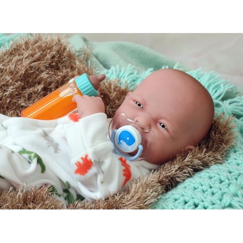  Doll-p My Little Baby Boy Anatomically Correct Real Soft Vinyl Washable Berenguer Realistic 14 Preemie Life Like Reborn Pacifier Doll