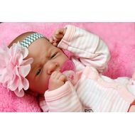 Doll-p Reborn Baby Girl Preemie with Beautiful Accessories Anatomically Correct Washable Berenguer 14 inches Real Realistic Soft Vinyl Alive Lifelike Pacifier Doll Super Combo Price