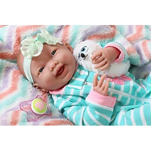  Doll-p Sweet Smiling Baby Preemie Reborn Clothes Correct Doll 15 inches Real Vinyl Alive Realistic Berenguer Lifelike with Beautiful Accessories (Anatomically Correct Girl)