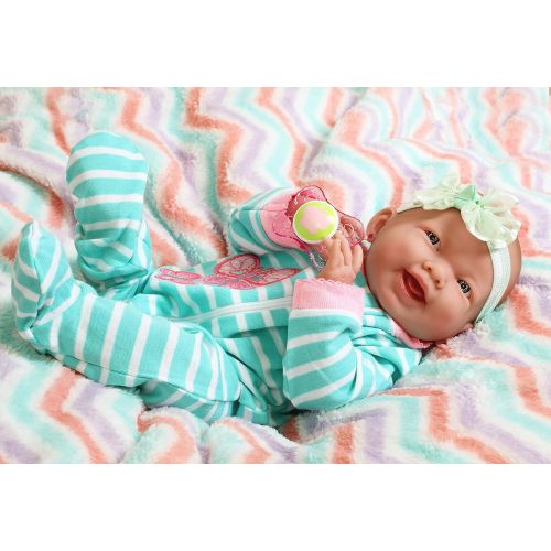  Doll-p Sweet Smiling Baby Preemie Reborn Clothes Correct Doll 15 inches Real Vinyl Alive Realistic Berenguer Lifelike with Beautiful Accessories (Anatomically Correct Girl)