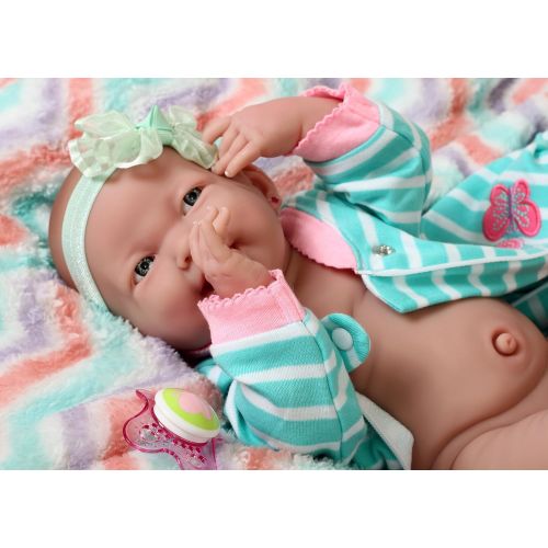  Doll-p Sweet Smiling Baby Preemie Reborn Clothes Correct Doll 15 inches Real Vinyl Alive Realistic Berenguer Lifelike with Beautiful Accessories (Anatomically Correct Girl)