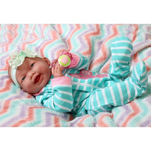  Doll-p Sweet Smiling Baby Preemie Reborn Clothes Correct Doll 15 inches Real Vinyl Realistic Berenguer Anatomically Correct Life like Alive With Beautiful Accessories