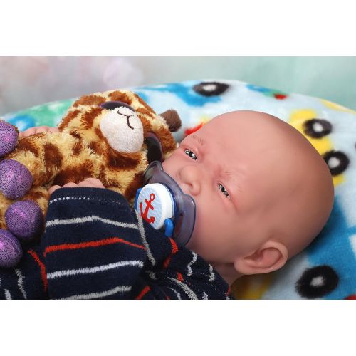  Doll-p My Cute Reborn Baby Boy Doll 14” inches Preemie Newborn with Beautiful Accessories Anatomically Correct Washable Berenguer Real Realistic Soft Vinyl Alive Lifelike Pacifier (Cute B