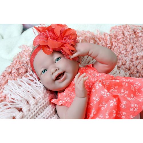  Doll-p My precious and smiling Baby Realistic Berenguer 15 inches Anatomically Correct Real Girl Baby Washable...