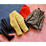 DollyWorkbox 1966 Skipper *LEARNING To RIDE OUTFIT* #1935 Checked Jacket, Yellow Jodpor Pants, Red Knit Top, Black Soft Japan Riding Boots