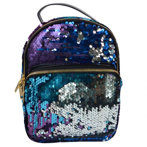  Dolores Sequins PU Leather Backpack Fashion School Bag Casual Daypack Travel Satchel