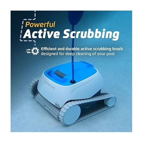  Dolphin Proteus DX3 Automaitc Robotic Pool Vacuum Cleaner, Wall Climbing, Active Scrubber Brush, Ideal for In-ground Pools up to 33 FT in Length