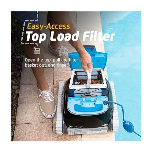  Dolphin Nautilus CC Robotic Pool Vacuum Cleaner All Pools up to 33 FT - Wall Climbing Scrubber Brush