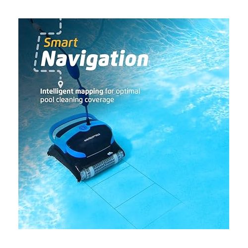  Dolphin Nautilus CC Plus Wi-Fi Automatic Robotic Pool Vacuum Cleaner, Wall Climbing Scrubber Brush, Smart Navigation, Ideal for In-Ground Pools up to 50 FT in Length