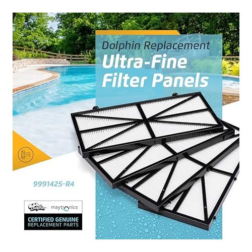  Dolphin Genuine Replacement Part ? Ultra-Fine Filter Panels (4PK) ? Part Number 9991425-R4