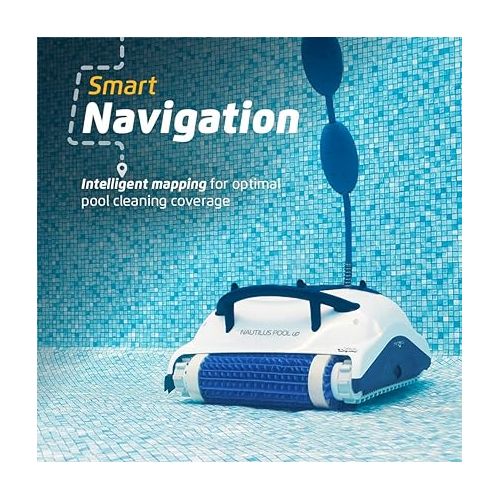  Dolphin Nautilus Pool Up Automatic Robotic Pool Vacuum Cleaner, Floor and Walls Scrubber Brush, Ideal for Above/In-Ground Pools Up to 26 FT in Length