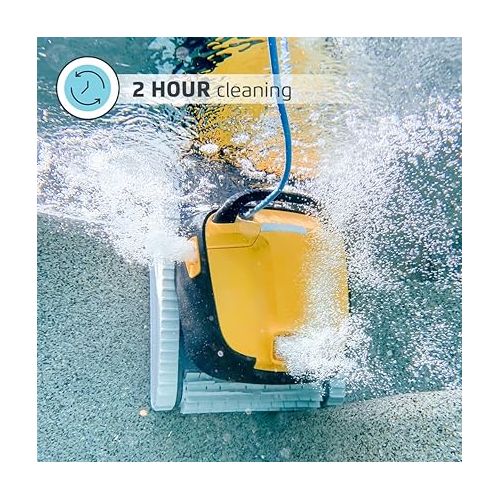  Dolphin Triton PS Robotic Pool [Vacuum] Cleaner - Ideal for In Ground Swimming Pools up to 50 Feet - Powerful Suction to Pick up Small Debris - Extra Large Easy to Clean Top Load Filter Basket