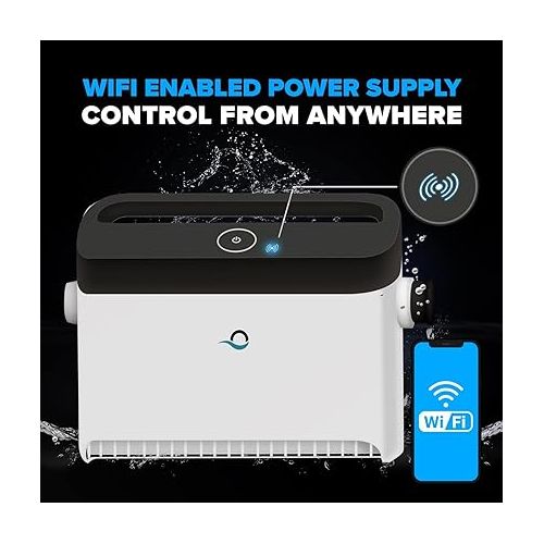  Dolphin Sigma Robotic Pool Cleaner (2024 Model) ? Wi-Fi, App, Gyroscope, Weekly Timer, Waterline Cleaning & Massive Top-Loading Ultra-Fine and Standard Filters for In-Ground Swimming Pools up to 50ft