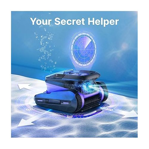  Niya Sonar 50 Cordless Robotic Vacuum Pool Cleaner from The Creators of Dolphin, up to 40 FT in Length, Scrubber Brush with Waterline Cleaning