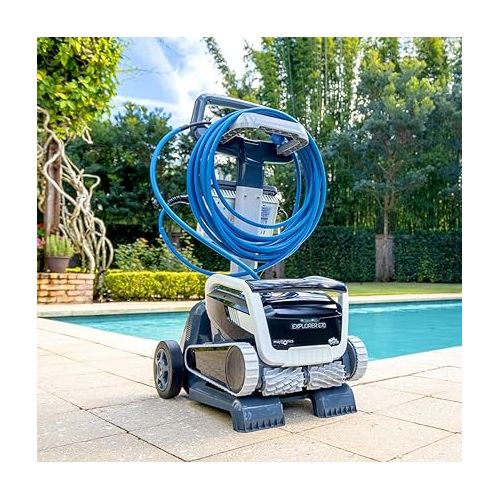  Dolphin Explorer E70 Wi-Fi Automatic Robotic Pool Vacuum Cleaner with Included Caddy, Multi-Layer Filtration, Ideal for Inground Pool up to 50 FT in Length