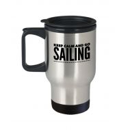 /DolphinBayProducts Sailor Gift Keep Calm and Go Sailing Travel Mug Stainless Steel