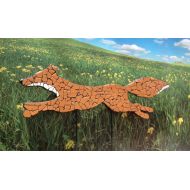 /Dolphinsbycindy Outdoor yard sculpture, fox, yard ornament, garden decor, animal sculpture, red fox, tile mosaic