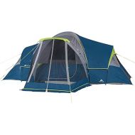 Dome Tent Ozark Trail 10-Person Family Camping Tent with 3 Rooms and Screen Porch, blue