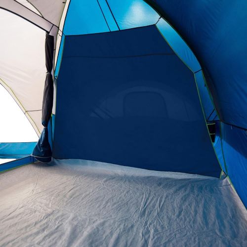  Dome Tent Ozark Trail 10-Person Family Camping Tent with 3 Rooms and Screen Porch, blue
