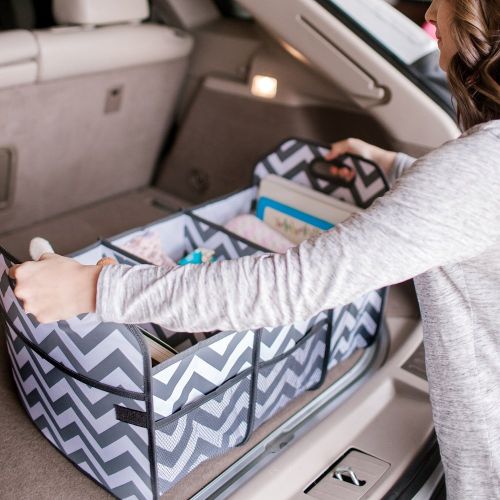  Domestic Diva LA Collapsible Nursery Closet Auto Trunk Storage Bin & Organizer Car Caddy Best Portable Foldable Easy Clean Cloth Container To Store Travel & Carry More Toys Diapers Groceries Dog &