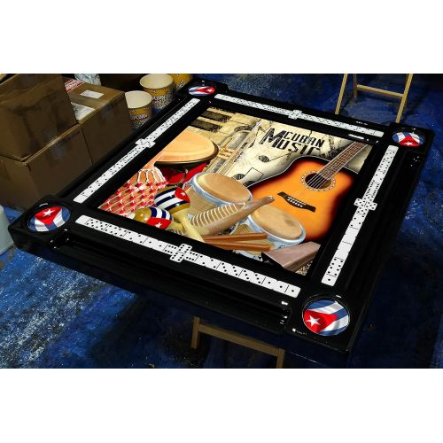  Cuban Music Collage Domino Table by Domino Tables by Art